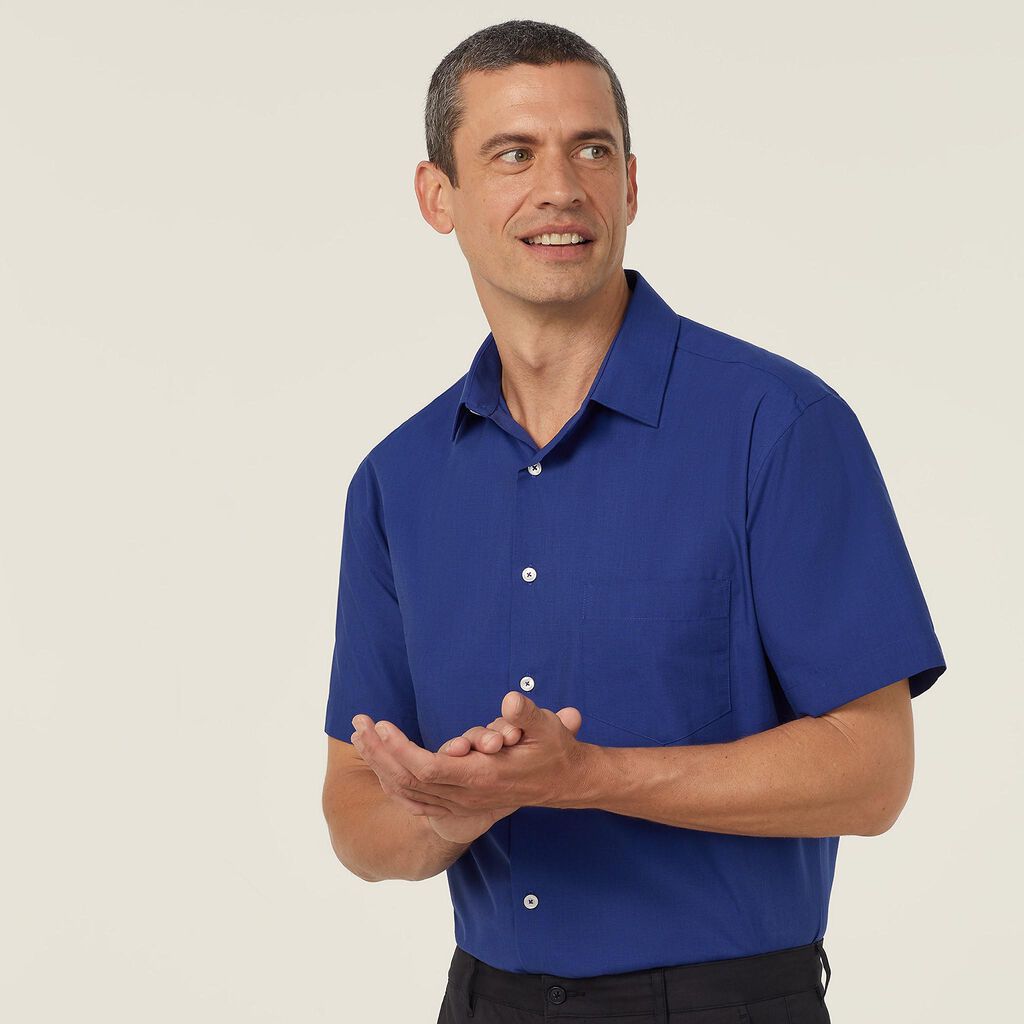 Poly Cotton End On End Short Sleeve Shirt - CATJB7
