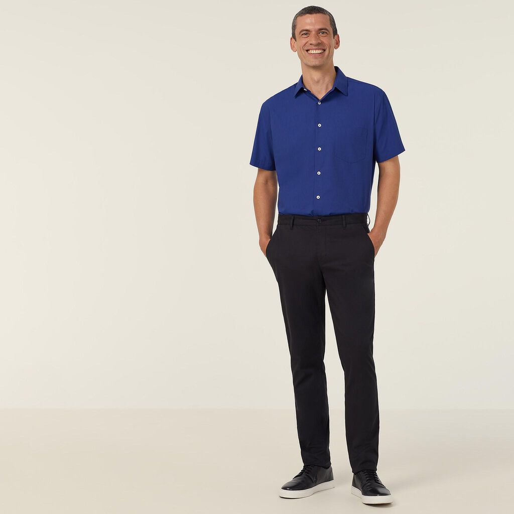 Poly Cotton End On End Short Sleeve Shirt - CATJB7