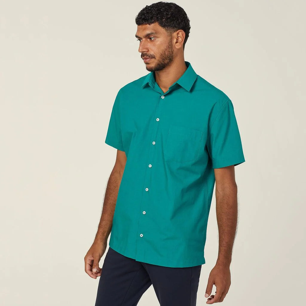 Poly Cotton End On End Short Sleeve Shirt - CATJB7