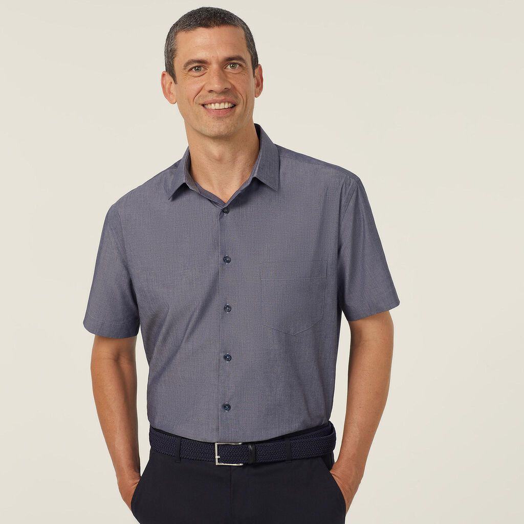 Poly Cotton End On End Short Sleeve Shirt - CATJB7