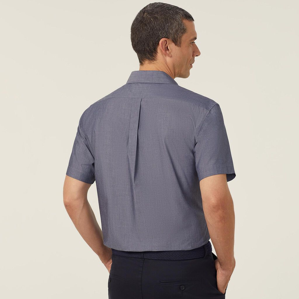 Poly Cotton End On End Short Sleeve Shirt - CATJB7