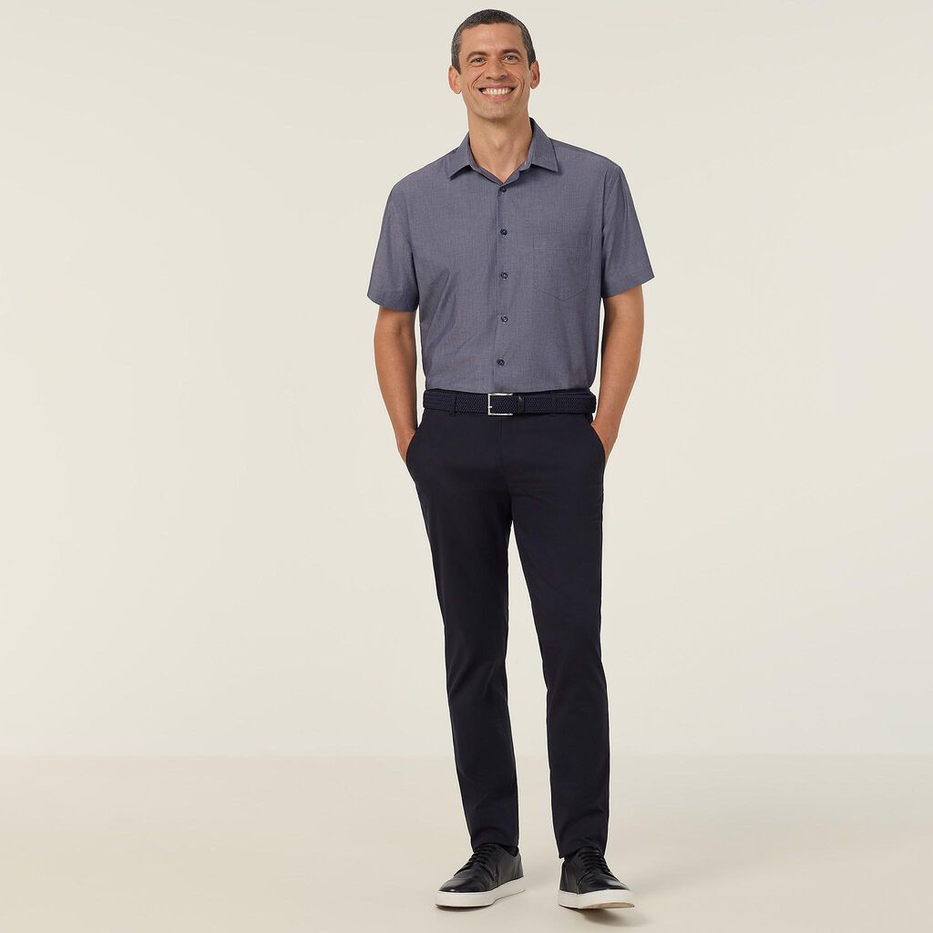 Poly Cotton End On End Short Sleeve Shirt - CATJB7