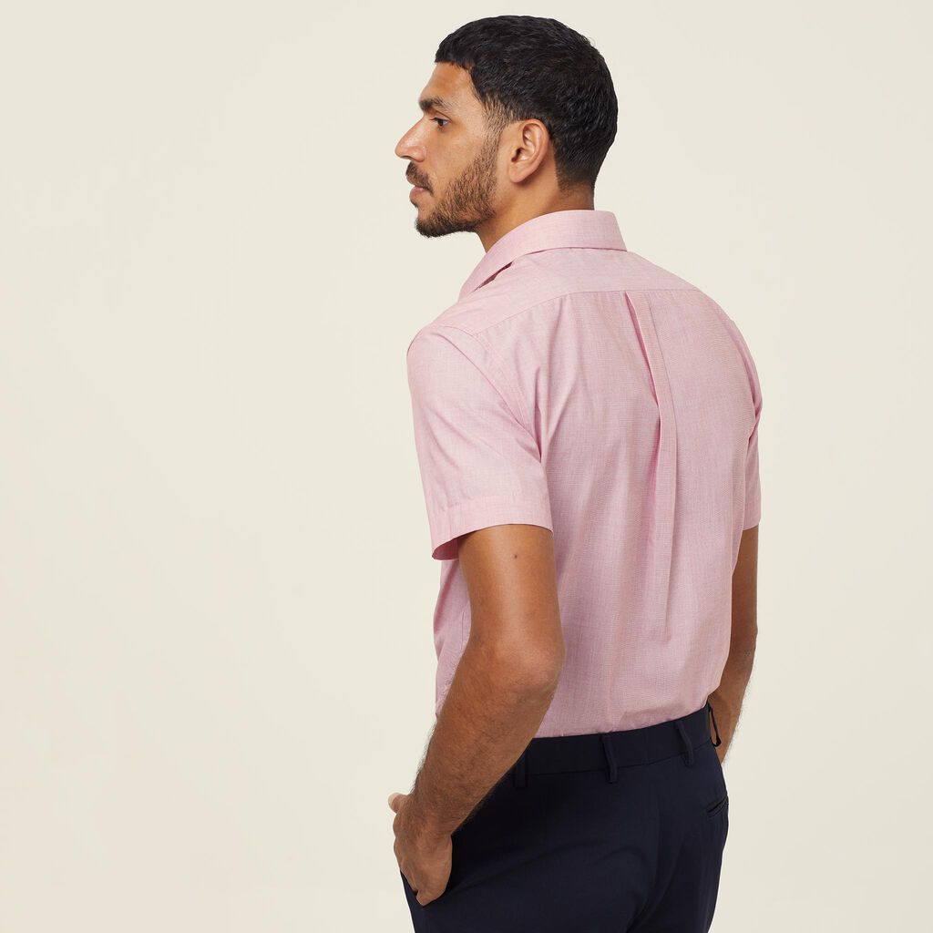 Poly Cotton End On End Short Sleeve Shirt - CATJB7