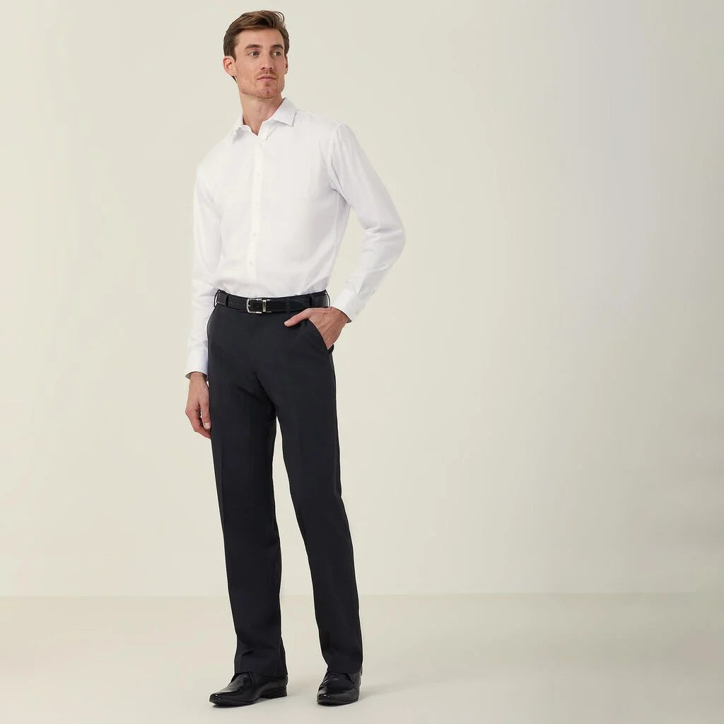 Stretch Textured Twill Long Sleeve Shirt - CATJCB