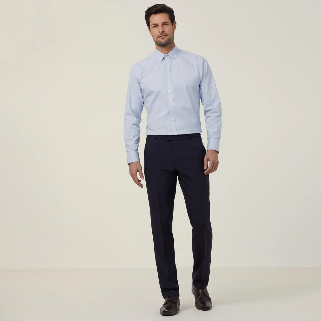 Avignon Fine Block Stripe Stretch Long Sleeve Shirt - CATJD9