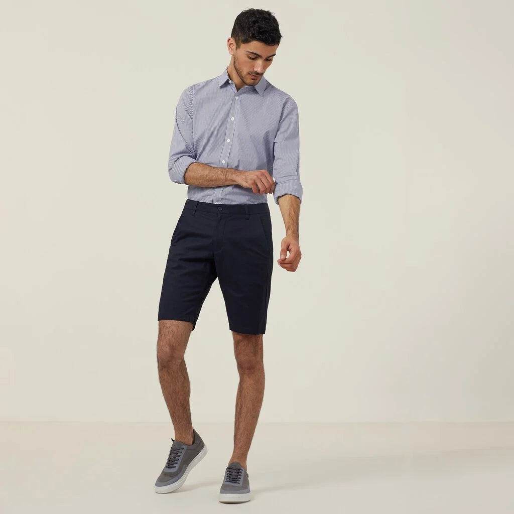 Avignon Fine Block Stripe Stretch Long Sleeve Shirt - CATJD9