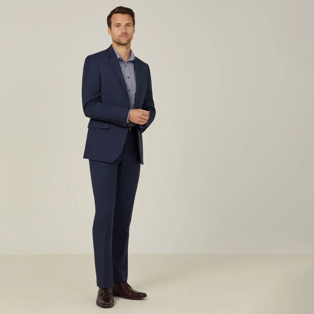 Avignon Gingham Check Stretch Long Sleeve Slim Shirt - CATJDF
