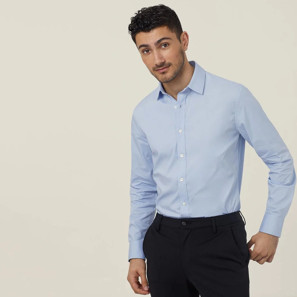 Avignon Stretch Long Sleeve Slim Shirt - CATJDG