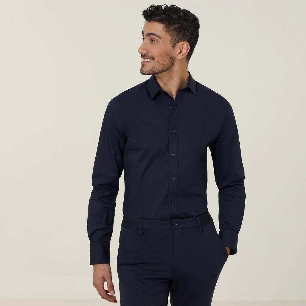 Avignon Stretch Long Sleeve Slim Shirt - CATJDG