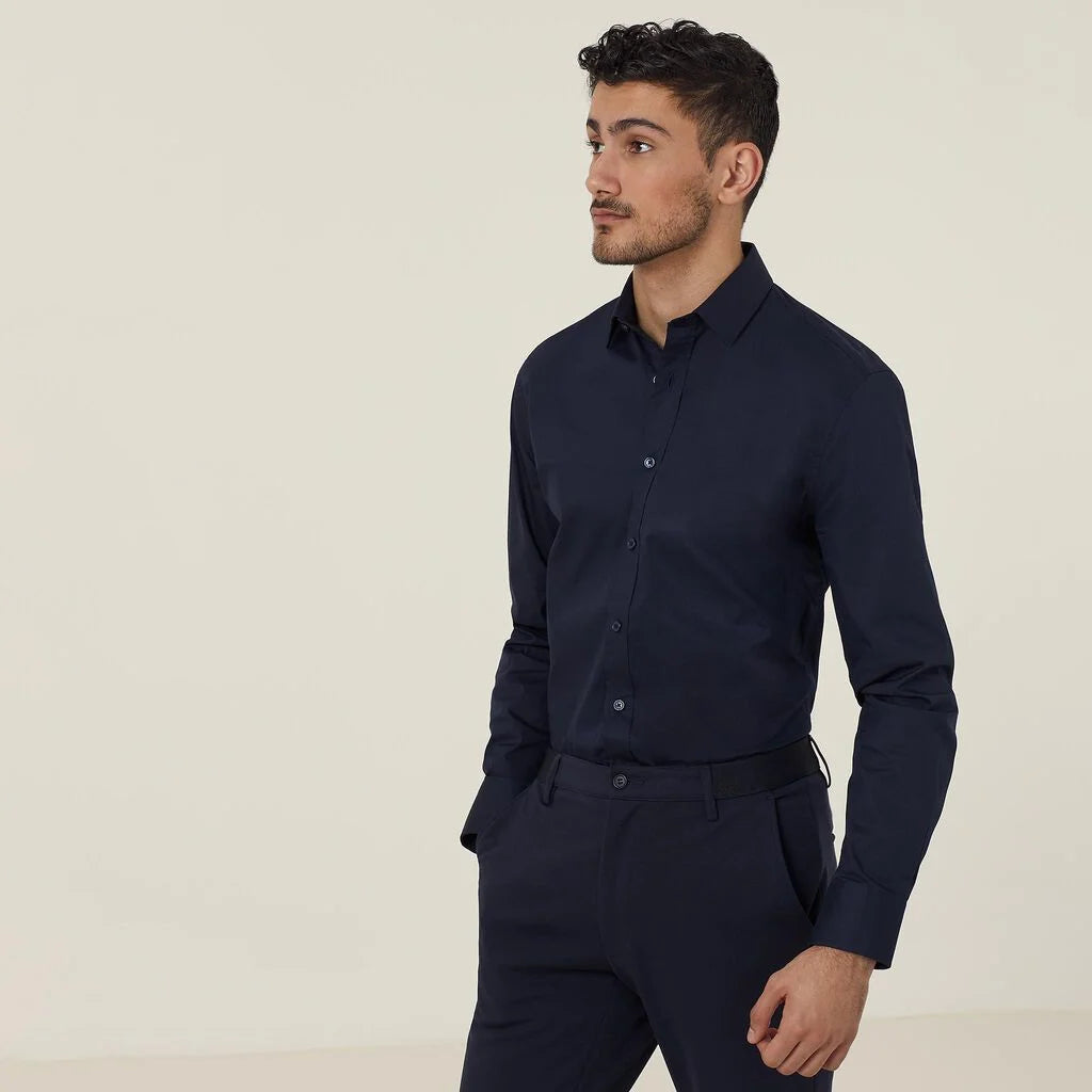 Avignon Stretch Long Sleeve Slim Shirt - CATJDG