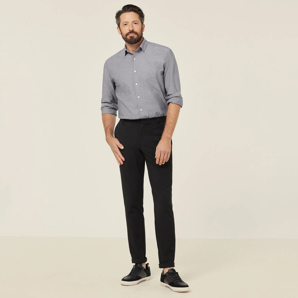 Cotton Chambray Long Sleeve Shirt - CATJJU