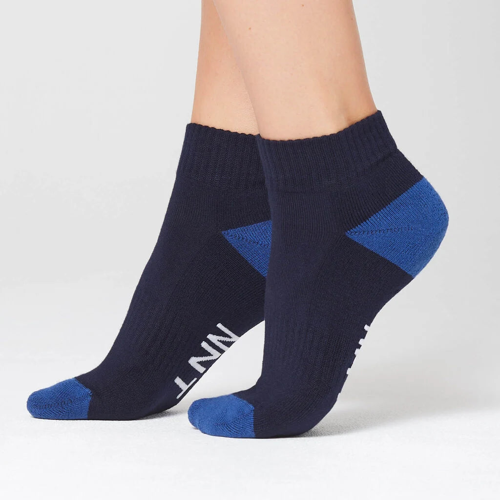 Bamboo Contrast Heel Sports Ankle Socks - CATKDN