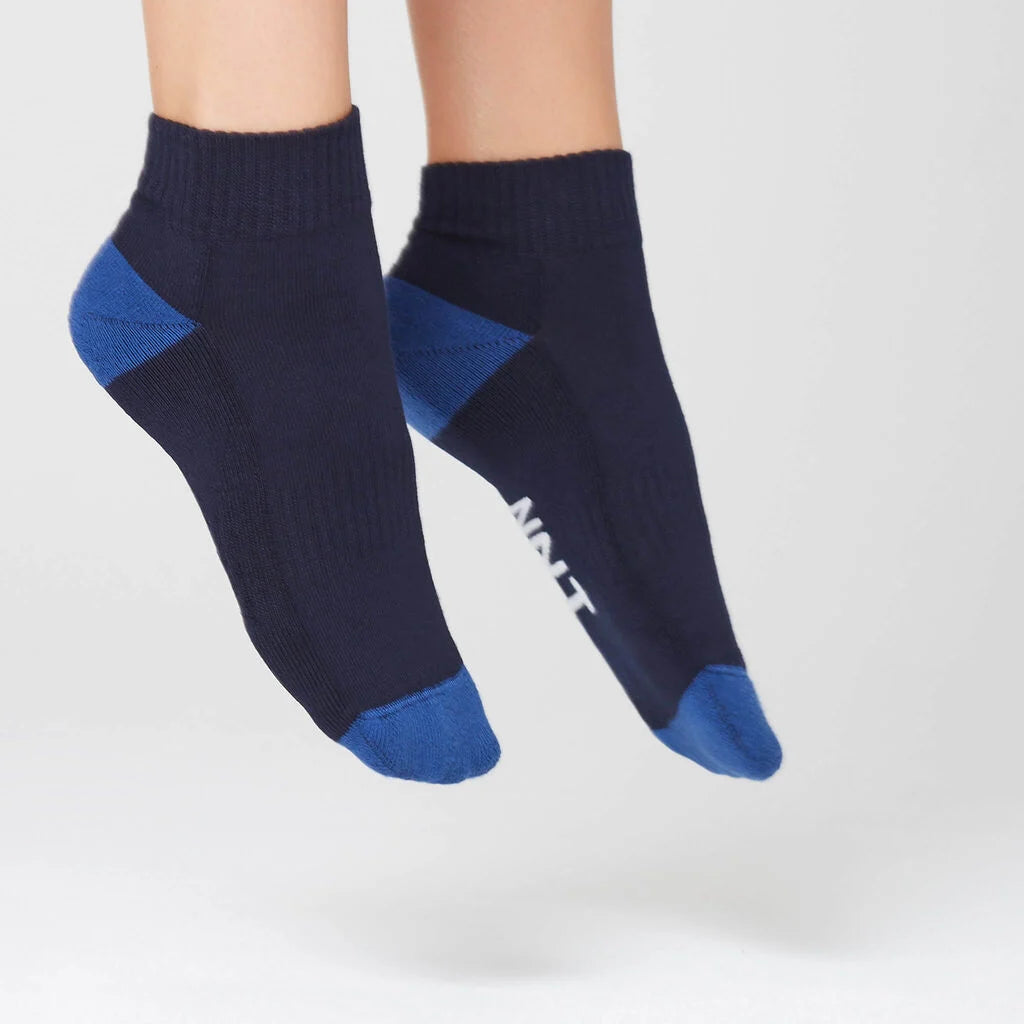 Bamboo Contrast Heel Sports Ankle Socks - CATKDN