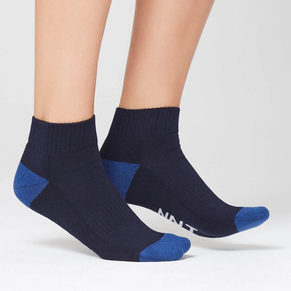 Bamboo Contrast Heel Sports Ankle Socks - CATKDN