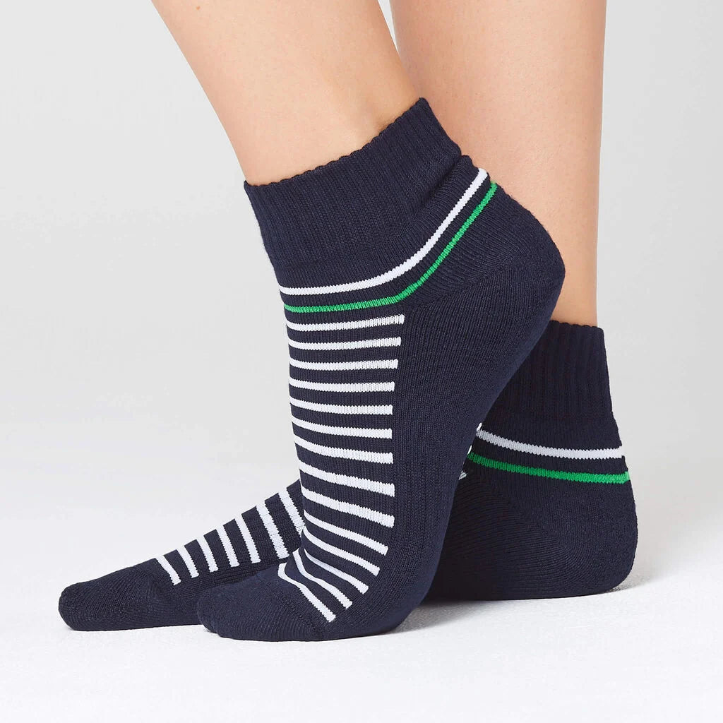 Bamboo Stripe Sports Ankle Socks - CATKDP
