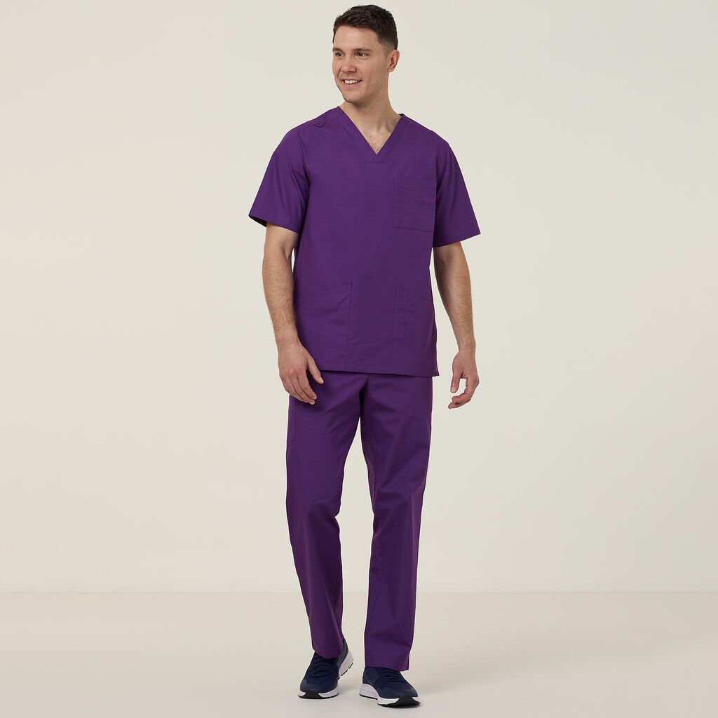 Vital Antibacterial Swan Scrub Pant - CATQ4B Hunter Green/ Purple