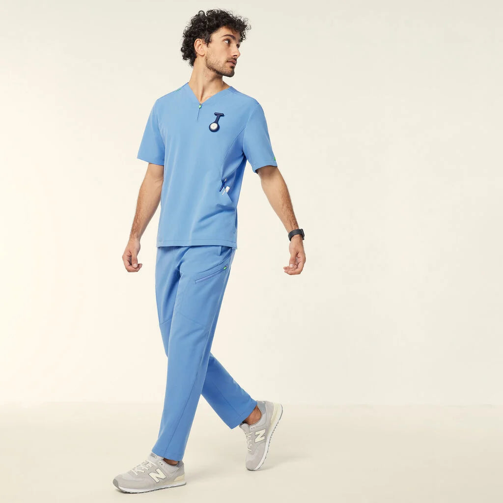 Invigorate Drew UNISEX Scrub Pants - CATQ54 Pink/Light Blue/Navy