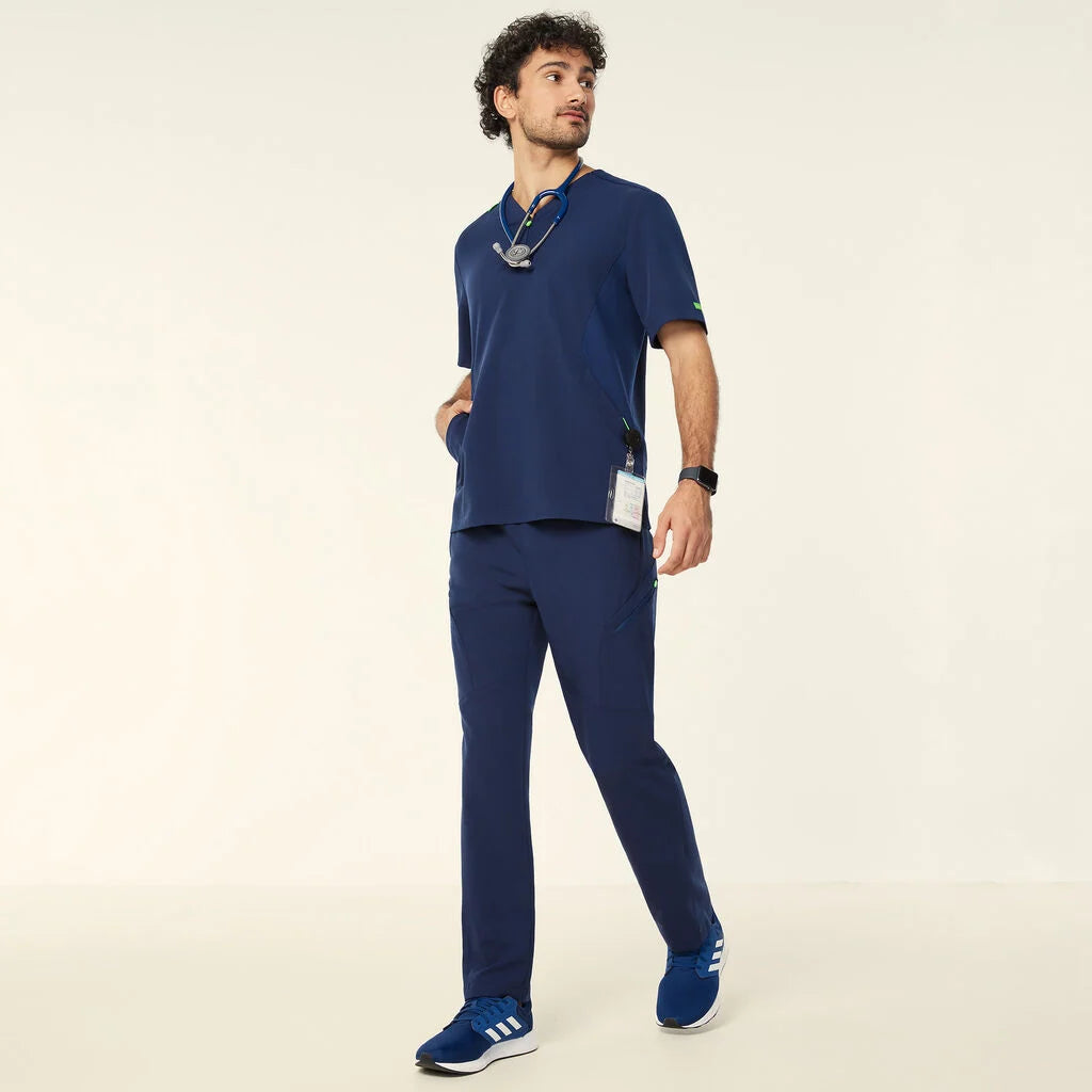 Invigorate Drew UNISEX Scrub Pants - CATQ54 Pink/Light Blue/Navy