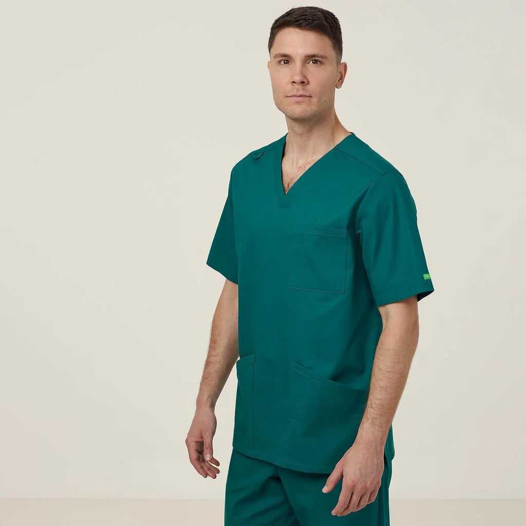 Vital Antibacterial Chang Scrub Top - CATRFS Hunter Green/Purple