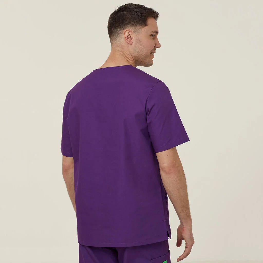 Vital Antibacterial Chang Scrub Top - CATRFS Hunter Green/Purple