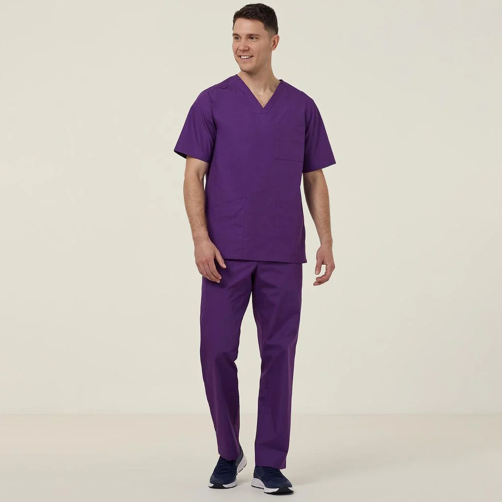 Vital Antibacterial Chang Scrub Top - CATRFS Hunter Green/Purple