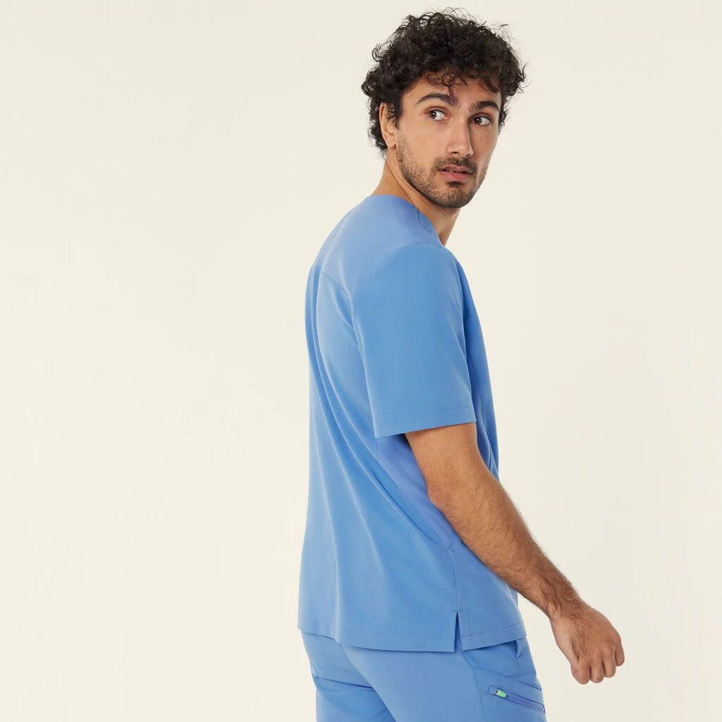 Invigorate Charles UNISEX Scrub Top CATRHL - Pink, Light Blue, Navy