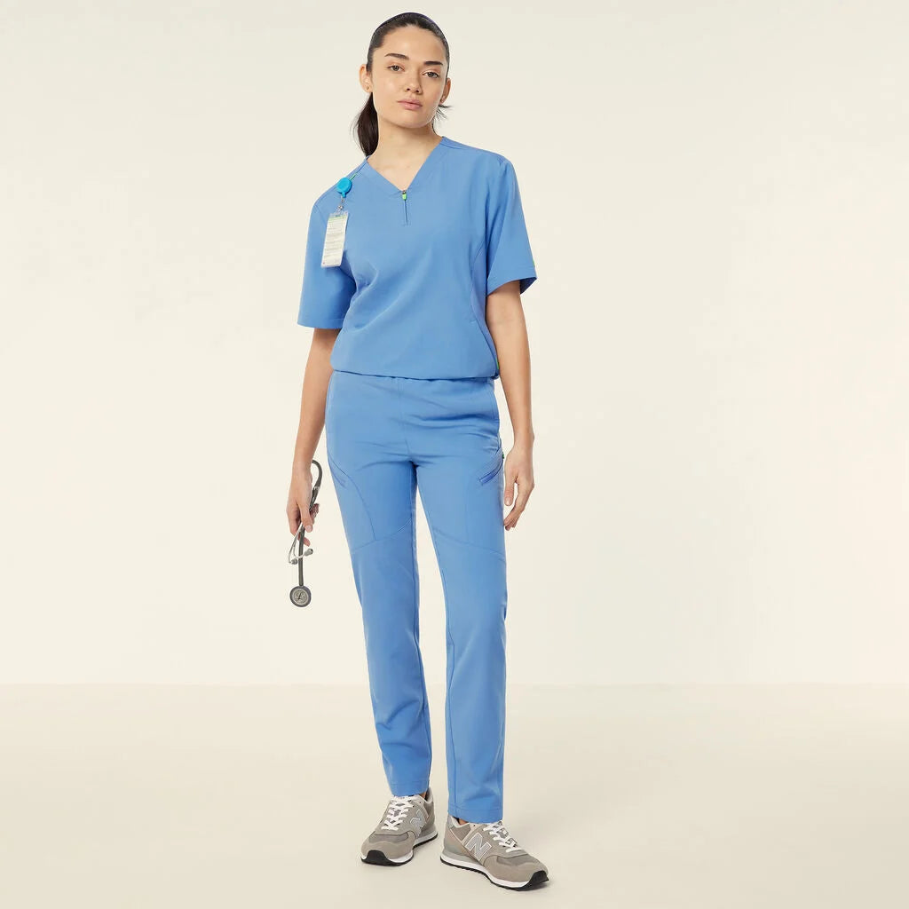 Invigorate Charles UNISEX Scrub Top CATRHL - Pink, Light Blue, Navy