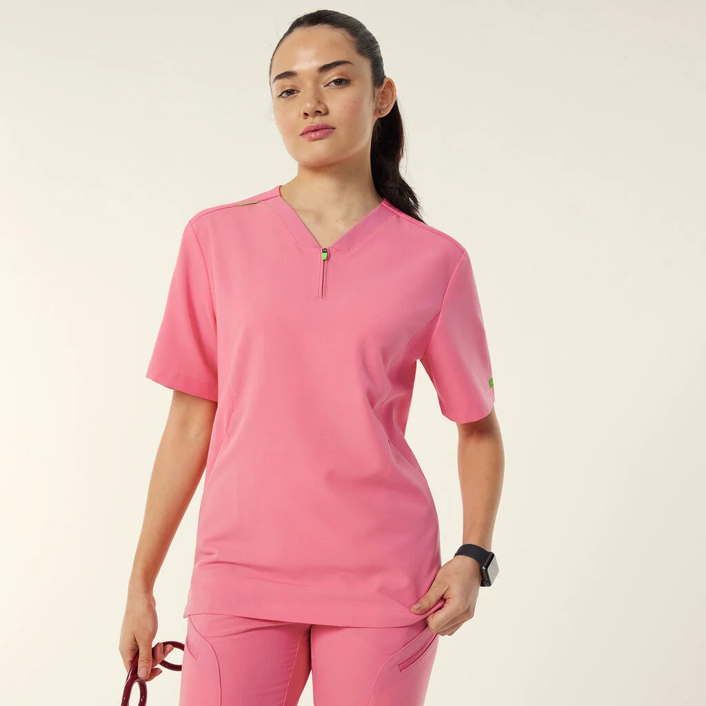 Invigorate Charles UNISEX Scrub Top CATRHL - Pink, Light Blue, Navy