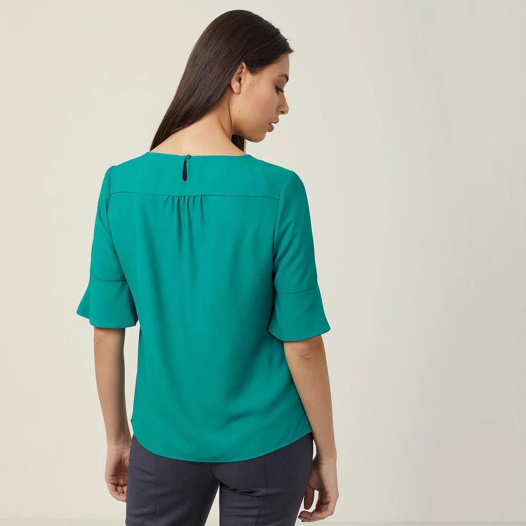 French Georgette Fluted Sleeve Top - CATU5T