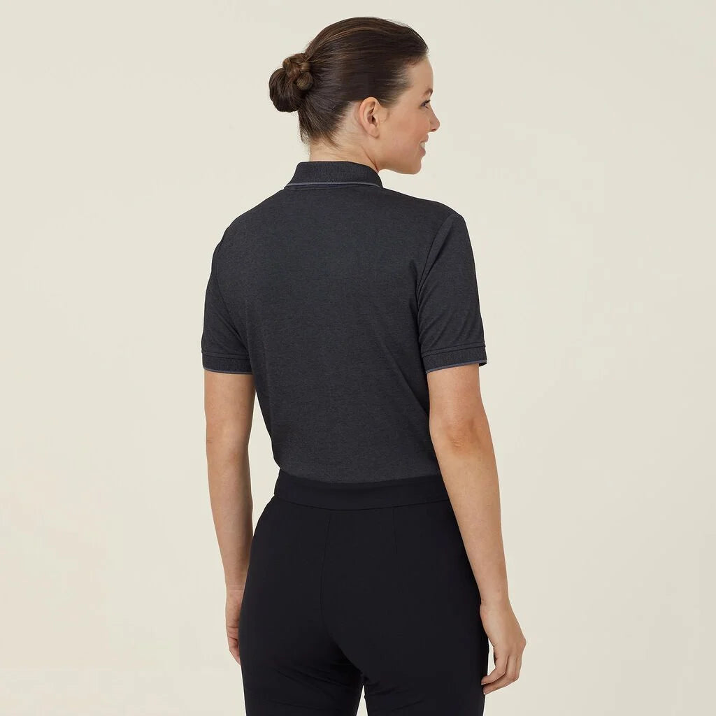 Textured Cotton Poly Short Sleeve Polo - CATUF9