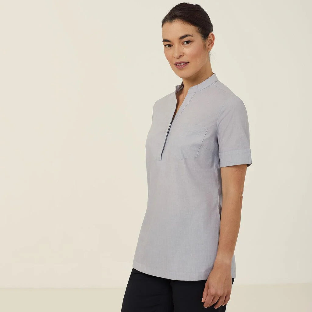 Poly Cotton End On End Short Sleeve Tunic - CATUGA