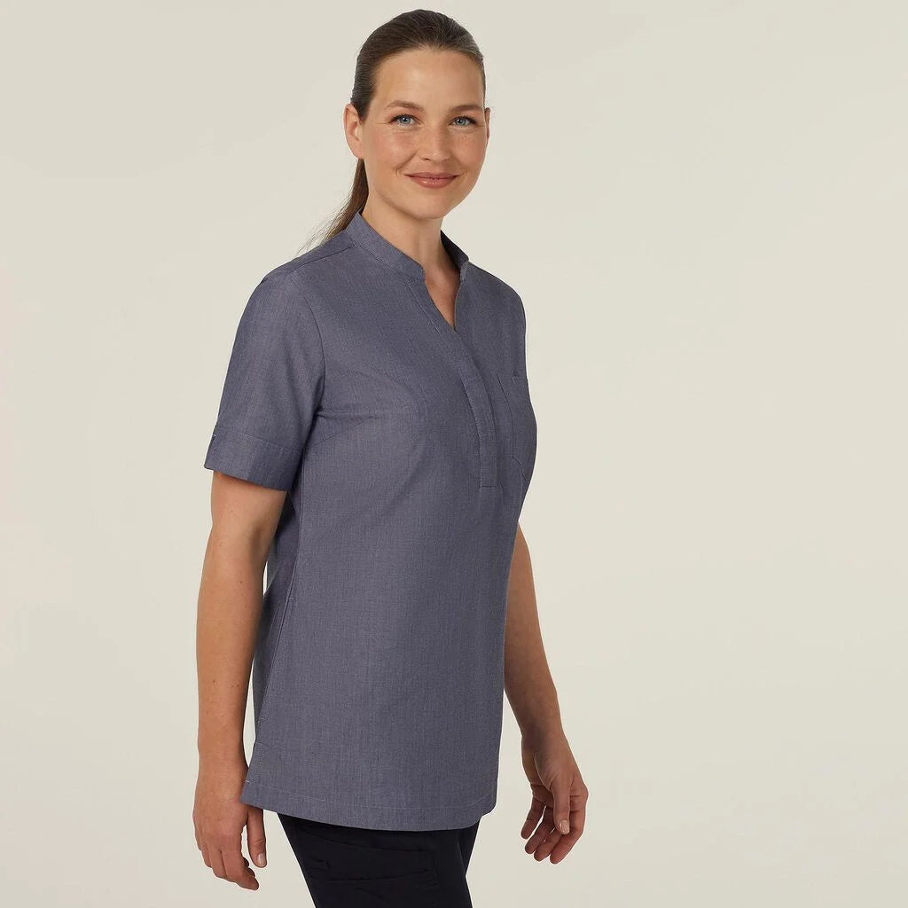 Poly Cotton End On End Short Sleeve Tunic - CATUGA