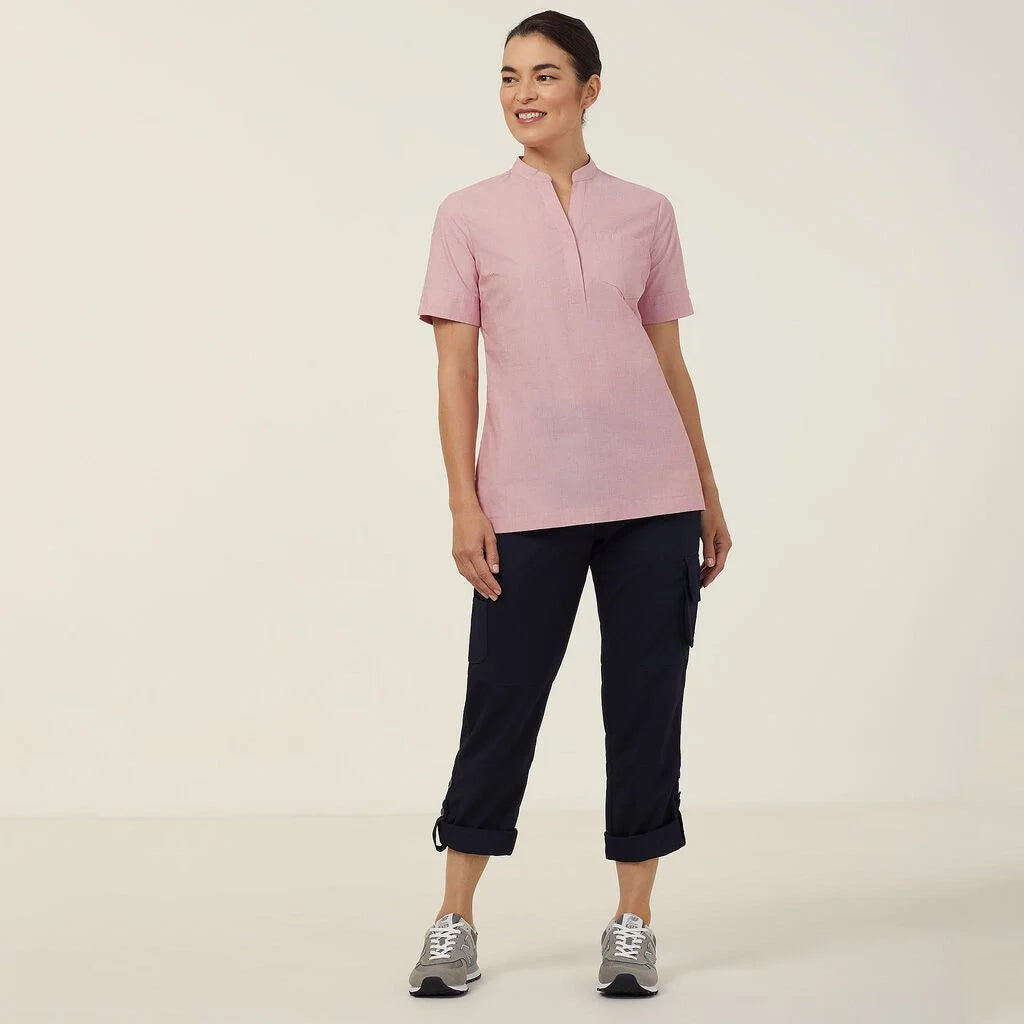 Poly Cotton End On End Short Sleeve Tunic - CATUGA