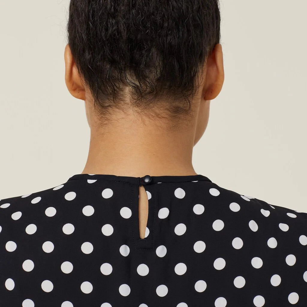 Georgie Short Sleeve Blouse - CATUKF Black/White