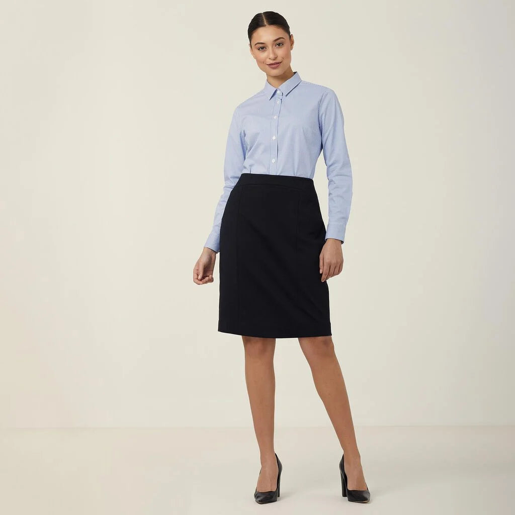 Avignon Gingham Check Stretch Long Sleeve Slim Shirt - CATUKS
